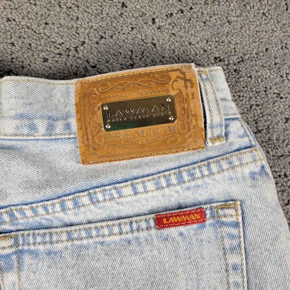 Vintage Lawman Jeans Womens 13 Blue High Rise Tapered Light Wash Western Cowgirl